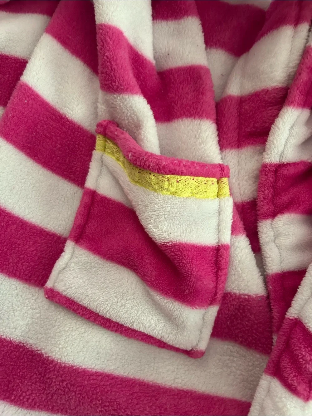 XL Honeydew Pink and White Striped Robe